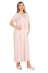 Pembe Renkli, Dantel Detaylı, Kısa Kol ve Derin Patlı, 33400 Lohusa Hamile Gecelik