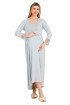 Bebek Mavi Renkli, Dantel Detaylı, Uzun Kol ve Derin Patlı, 33402 Lohusa Hamile Gecelik Bebek Mavi Renkli, Dantel Detaylı, Uzun Kol ve Derin Patlı, 33402 Lohusa Hamile Gecelik