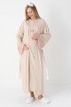 Vizon Renkli, Dantel Detaylı, Uzun Kollu Lüks Erdeniz 2309 Viskon Sabahlıklı Lohusa -Hamile Pijama Takımı | Lohusa-Sepeti.com
