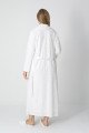 Ekru dantel detaylı viskon lohusa gecelik ve uzun sabahlık takımı Erdeniz 2312 - Lohusa-Sepeti.com