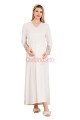 Ekru Renkli Dantel Detaylı  33503 2'li Sabahlıklı Lohusa/Hamile Gecelik Takımı - Kolay Emzirme | Lohusa-Sepeti.com