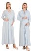 Mavi Renkli, Dantel Detaylı, Uzun Kol ve Derin Patlı, 33503 Sabahlıklı 2li Lohusa Hamile Gecelik Takımı Mavi Renkli, Dantel Detaylı, Uzun Kol ve Derin Patlı, 33503 Sabahlıklı 2li Lohusa Hamile Gecelik Takımı
