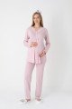 Pudra Dantelli Viskon Lohusa Pijama Takımı - Erdeniz 3442 | Lohusa-Sepeti.com Erdeniz 3442 Jakarlı Sabahlıklı 3lü Lohusa Hamile Pijama Takımı | Lohusa-Sepeti.com