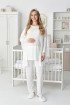 Ekru Renkli Dantel Detaylı Erdeniz 3444 Sabahlıklı 3'lü Lohusa Pijama Takımı Ekru Renkli Dantel Detaylı Erdeniz 3444 Sabahlıklı 3'lü Lohusa Pijama Takımı