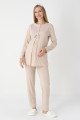 Erdeniz 3449  Sabahlıklı 3lü Lohusa Hamile Pijama Takımı | Lohusa-Sepeti.com