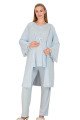 Mavi Renkli Derin Patlı, 33007 Sabahlıklı 3lü Lohusa Hamile Pijama Takımı | Lohusa-Sepeti.com Mavi Renkli Derin Patlı, 33007 Sabahlıklı 3lü Lohusa Hamile Pijama Takımı | Lohusa-Sepeti.com