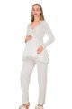 Ekru Renkli Derin Patlı, 33009 Sabahlıklı 3lü Lohusa Hamile Pijama Takımı | Lohusa-Sepeti.com Ekru Renkli Derin Patlı, 33009 Sabahlıklı 3lü Lohusa Hamile Pijama Takımı | Lohusa-Sepeti.com