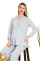 Bebe Mavi Renkli Dantel Detaylı, 33201 2li Lohusa Hamile Pijama Takımı | Lohusa-Sepeti.com Bebe Mavi Renkli Dantel Detaylı, 33201 2li Lohusa Hamile Pijama Takımı | Lohusa-Sepeti.com