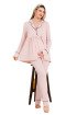 Bebe Pembe Renkli Gömlek Yakalı, 33202, 2 Parça Lohusa Hamile Pijama Takımı Bebe Pembe Renkli Gömlek Yakalı, 33202, 2 Parça Lohusa Hamile Pijama Takımı