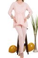 Bebe Pembe Renkli Dantel Detaylı, 33204, 2li Lohusa Hamile Pijama Takımı | Lohusa-Sepeti.com