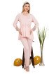 Bebe Pembe Renkli Dantel Detaylı, 33204, 2 Parça Lohusa Hamile Pijama Takımı