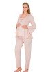 Bebe Pembe Renkli Dantel Detaylı, 33205, 2 Parça Lohusa Hamile Pijama Takımı