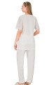 Ekru Renkli Dantel Detaylı, 33206, 2li Lohusa Hamile Pijama Takımı | Lohusa-Sepeti.com